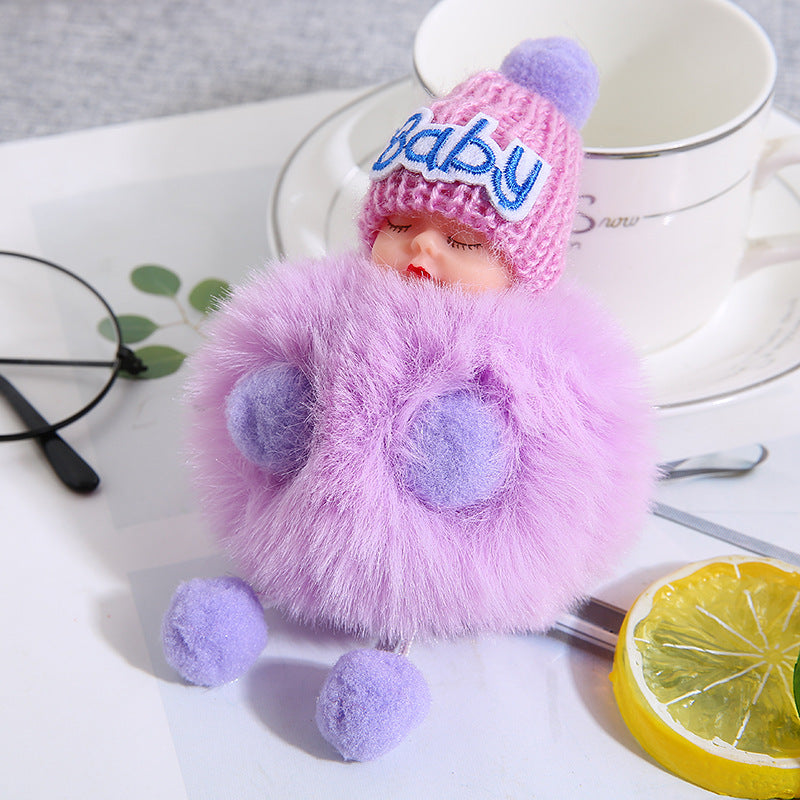 Wholesale 12PCS Plush Sleeping Doll Doll Keychain